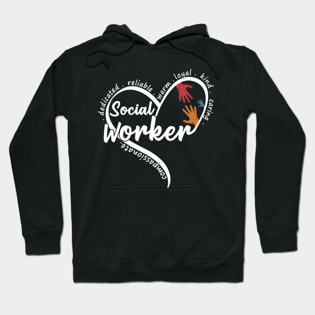 Social Worker Heart Hoodie by mohazain